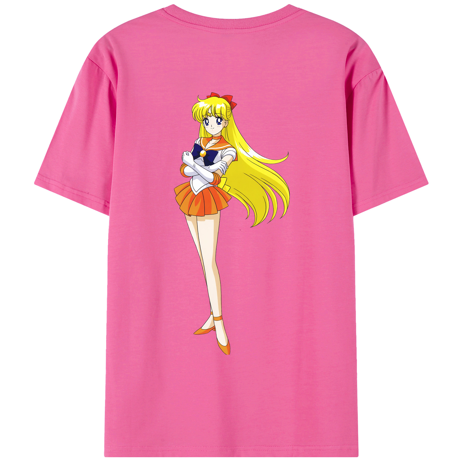 （画像用） 美少女戦士セーラームーン 愛野 美奈子 あいの みなこ Sailor Moon Aino Minako レディース半袖Tシャツ(バックプリント)